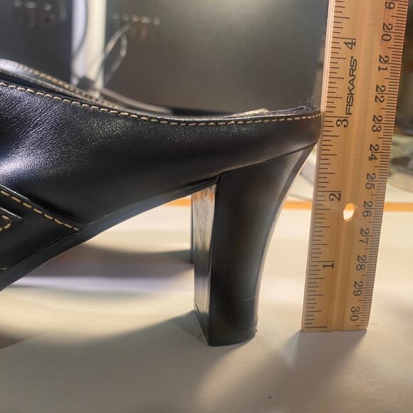 Aerosole - Size 7.5 M - Women's Mules Black Leather Upper Shoes - Picture 10 of 10